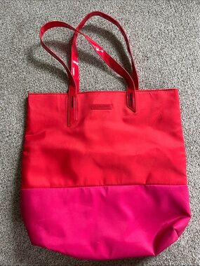 Lancome Paris Pink & Pink Two-Tone Tote  Bag with Flamingo Interior
